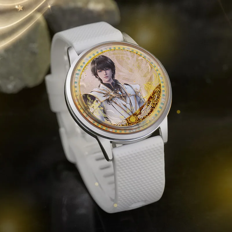 عرش الختم طويل Haochen Sheng Caier مجموعة فنية رملية LED ساعة مقاومة للماء منتج رسمي أنيمي هدية شخصية جيدة