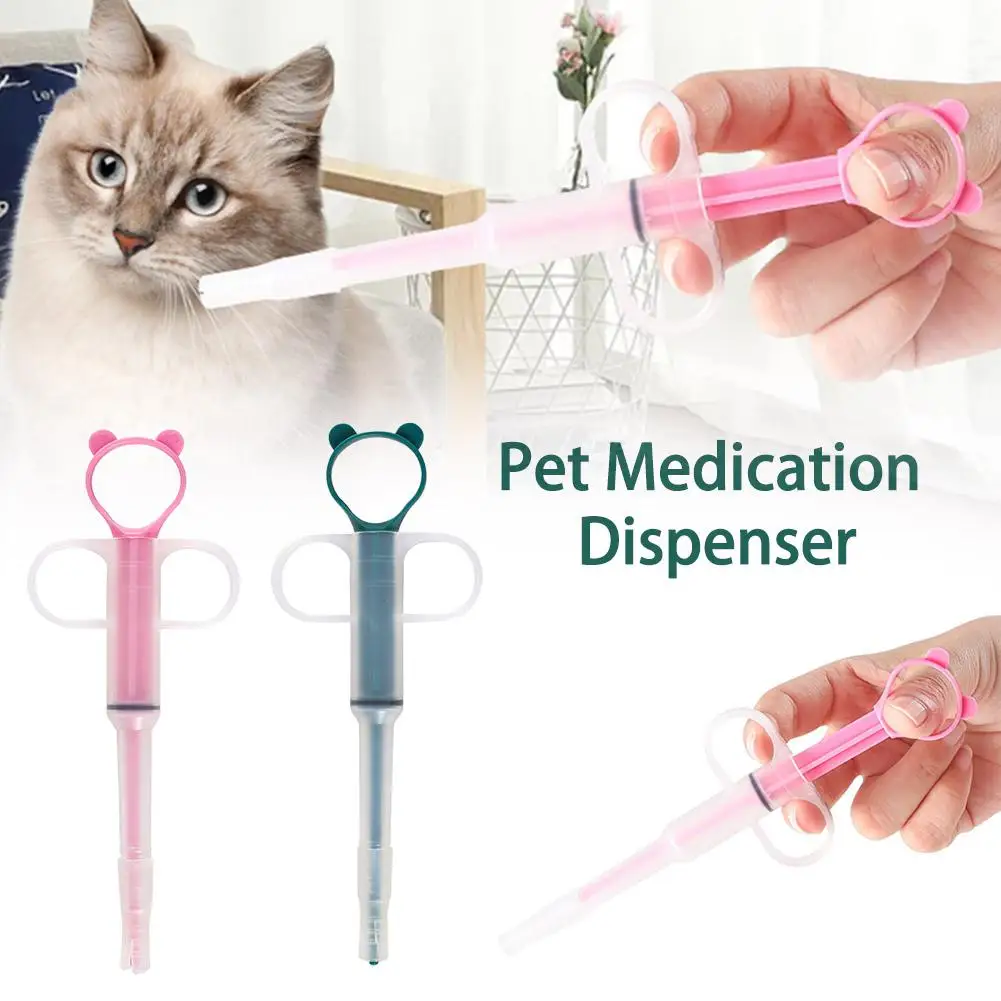 Pet Pill Feeder for Cats and Dogs, Syringe Style Medicine Dispenser with Soft Tip, for Pills & Liquid Medication, Easy Use