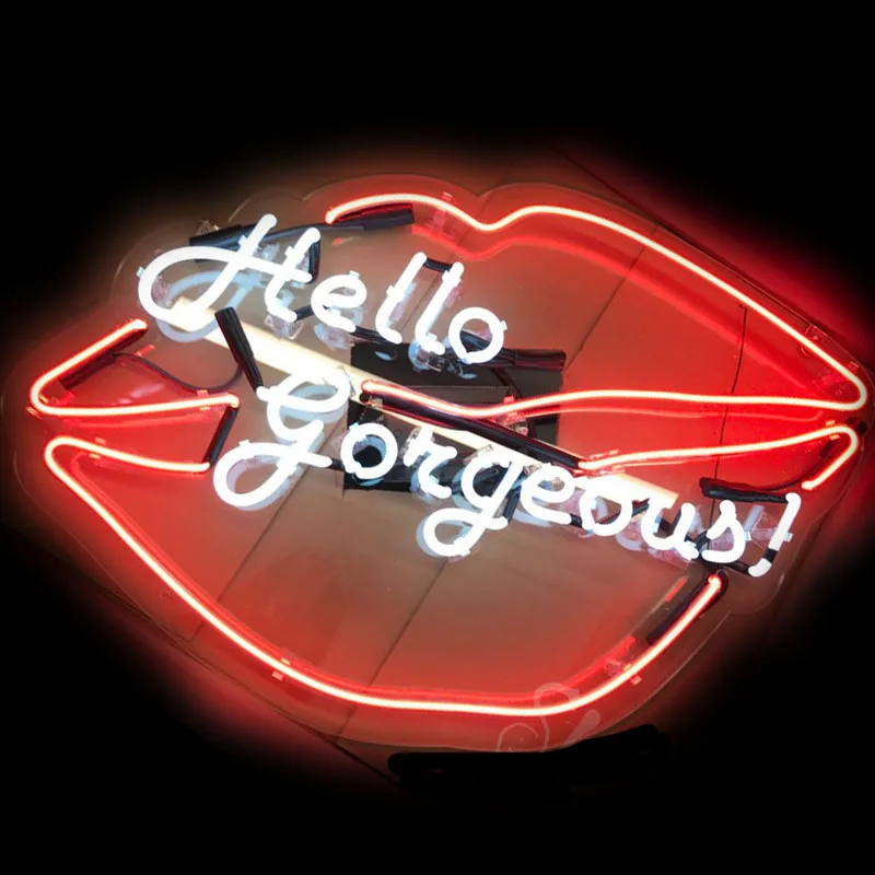 

Neon Sign For Hello Gorgeous Neon Sign Gift light Beer Window Advertise Home Room Decorate Display Handcraft Art Attract light