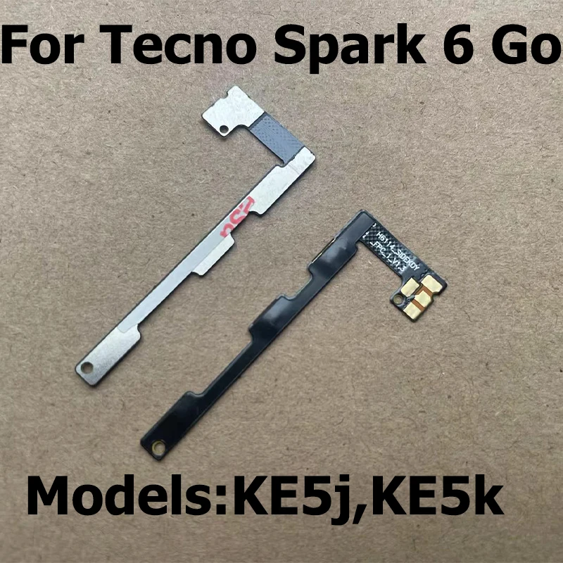 For Tecno Spark 6 Go Power On Off Switch Button Volume Key Button Flex Cable KE5j KE5k