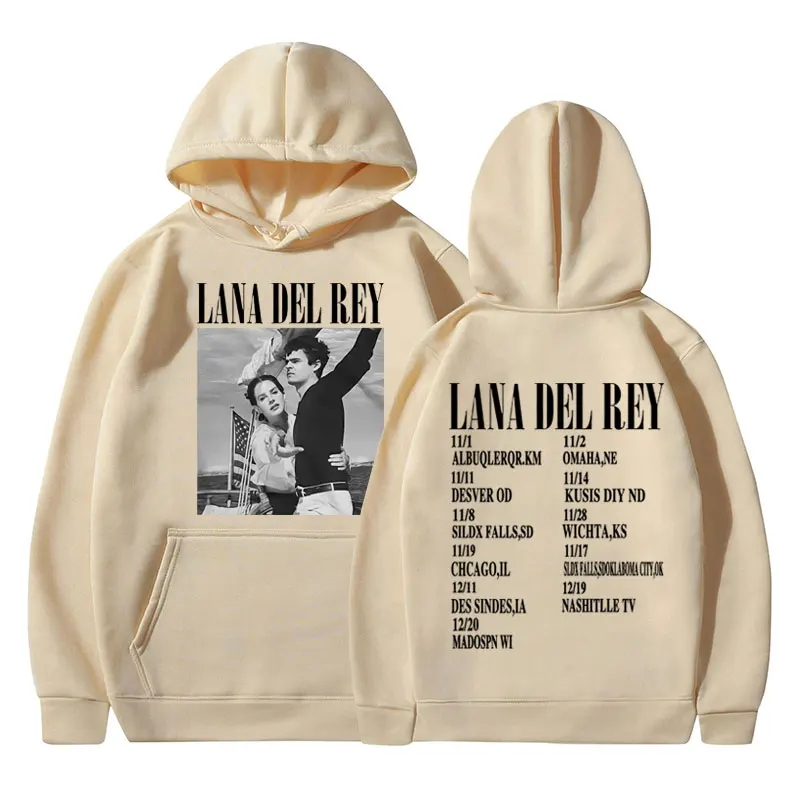 Lana Del Rey Ldr Sailing Graphic Hoodie para homens e mulheres, moletom estético, moda Harajuku, moletons extragrandes, roupas de streetwear