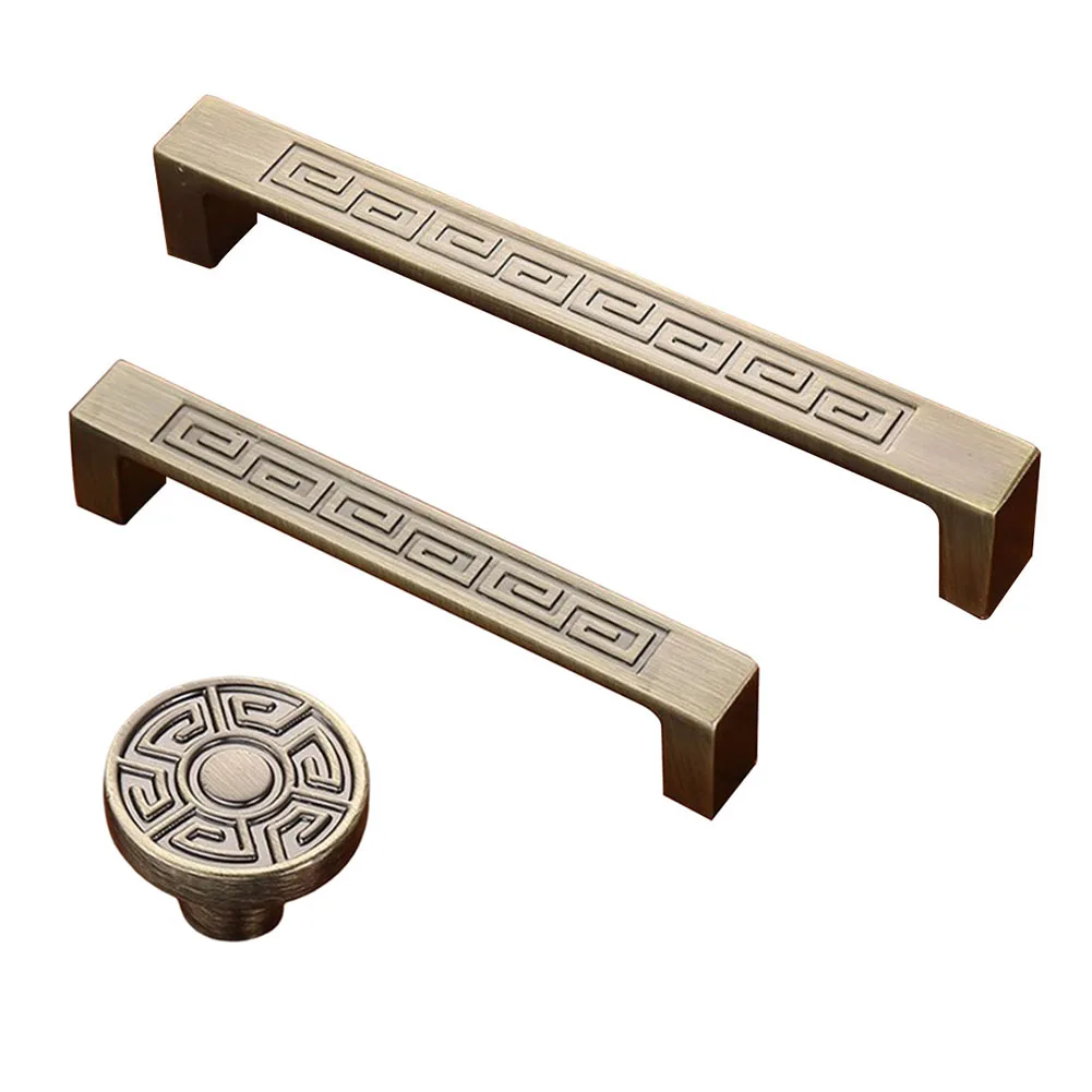 Maniglia in stile cinese Maniglia per mobili in bronzo Decorazione perfetta fusione dell'arte Bordi raffinati per armadi