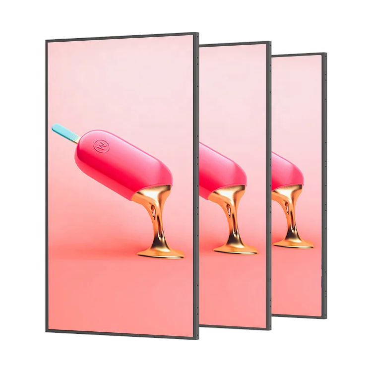 Ultra Slim Wide Screen Android Wifi Network Indoor Advertising Screen 2K 4K Elevator 43