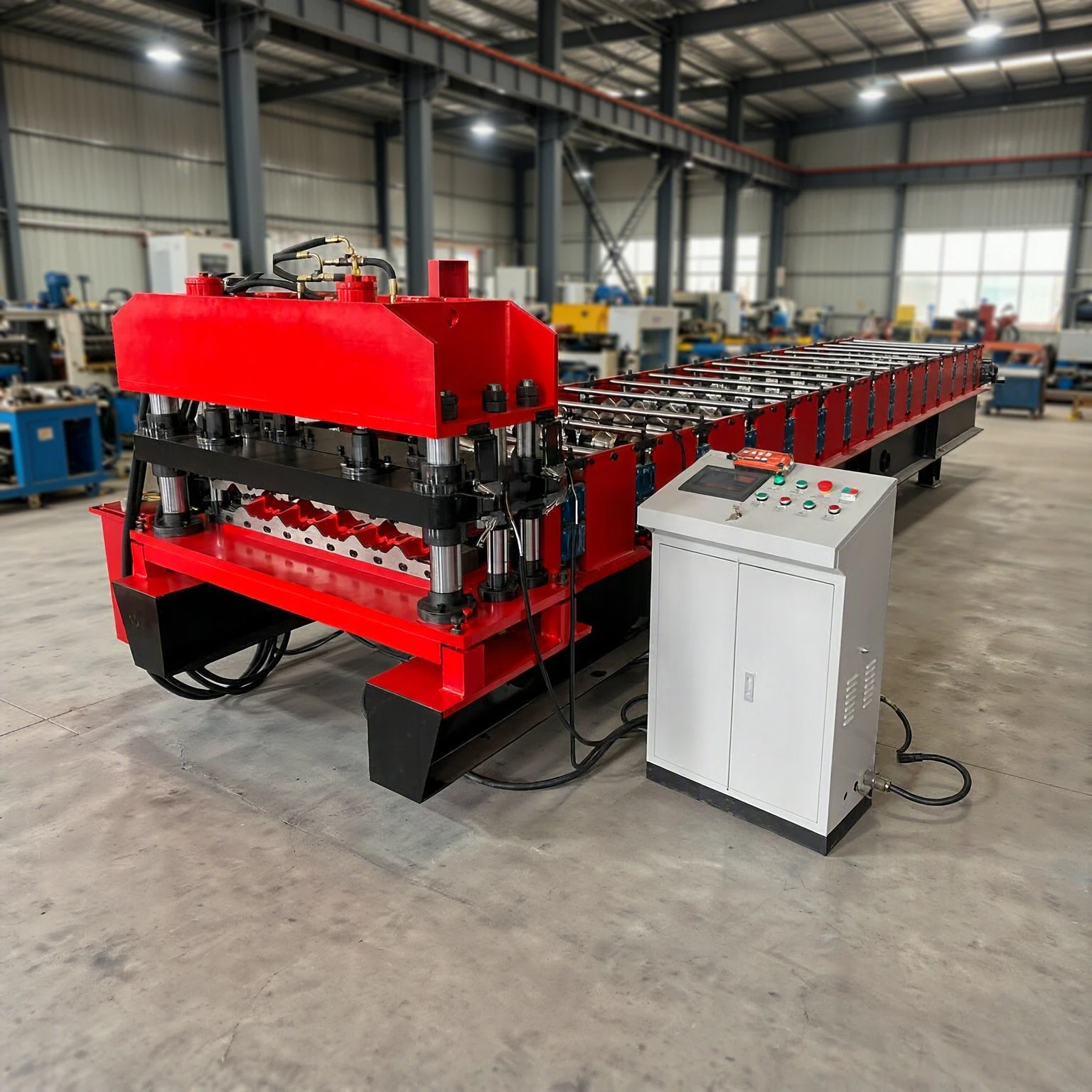 Hot Selling Corrugated Iron Sheet Roofing Tile Making Roll Forming Machine Directly Factory Sale