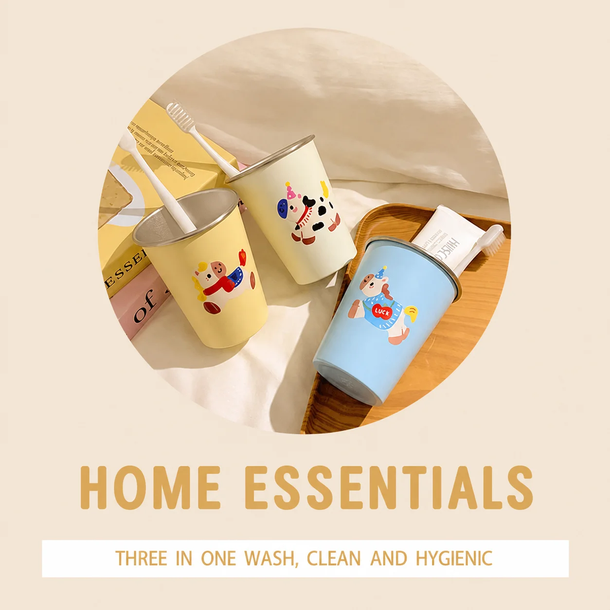 Bathroom Cup Stackable Daily Tumbler Household Rinse Cup Original Mouthwash Cup For Travel Home Bathroom Home Use
