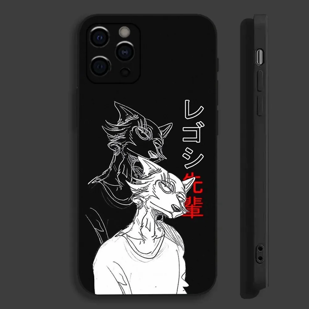 Anime B-Beastars Phone Case For Apple iPhone 15,14,13,12,11,Pro,X,XS,Max,XR,Plus,Mini Soft Black Cover