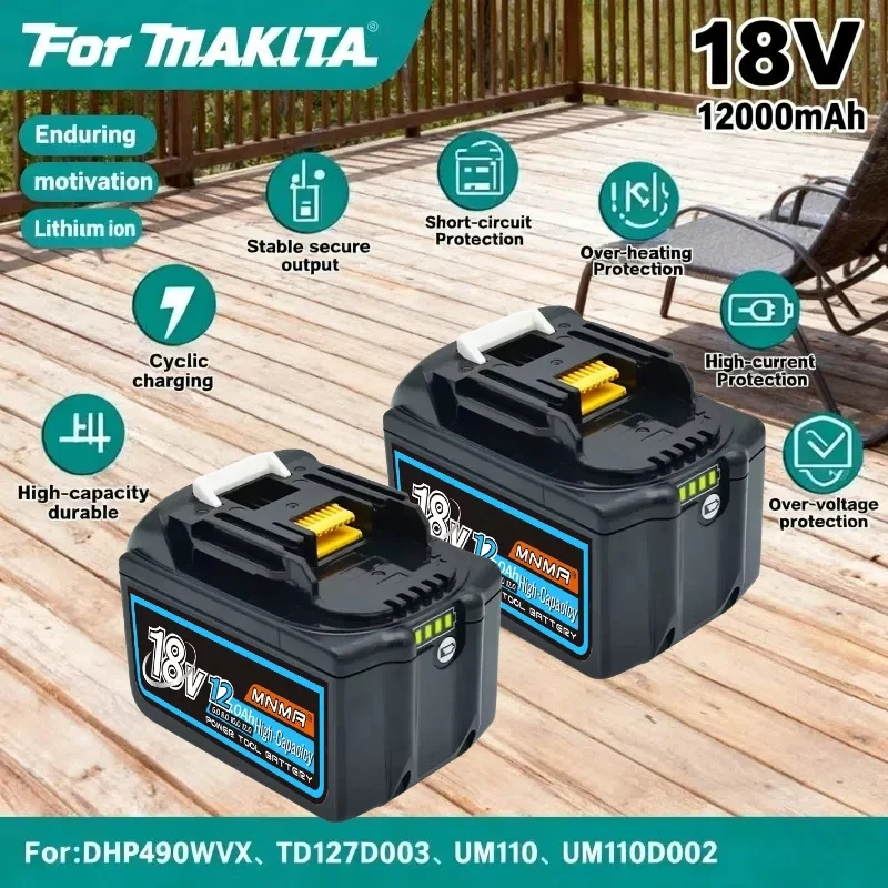 

Genuin 12.0Ah 18V ⚡ Cycling charging Lithium-Ion for MAKITA Electric tool for DHP490WVX、TD127D003、UM110、UM110D002 & More