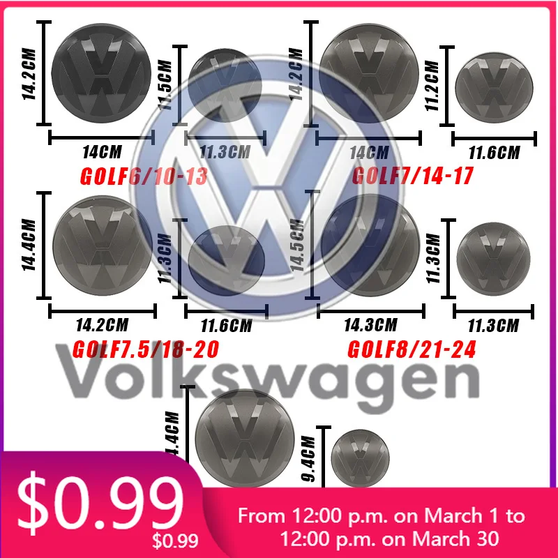 

Наклейки-эмблемы для автомобиля 2026: горячая новинка, 2 шт., для VW Volkswagen Jetta MK5 Golf, на капот (передний) и на багажник (задний)