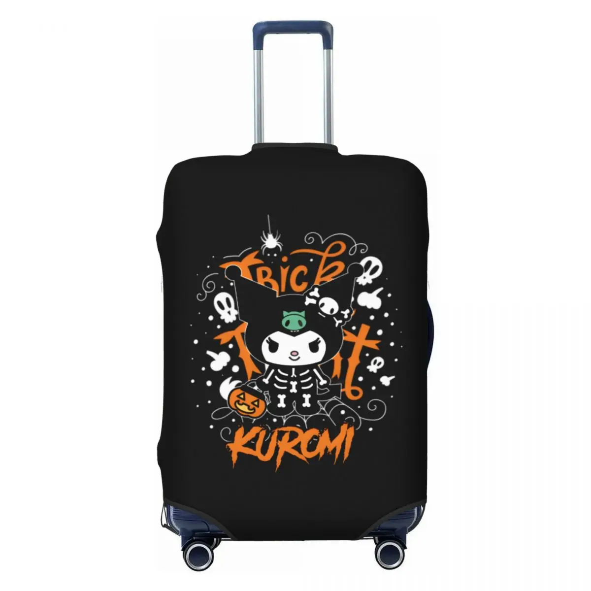 

Custom Funny Sanrio Anime Kuromi Luggage Cover Protector Washable Travel Suitcase Covers