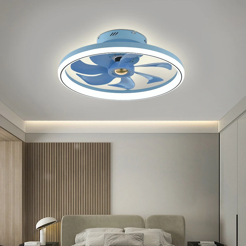 Moderno ventilatore da soffitto intelligente con luce a Led semplice sala da pranzo camera da letto camera dei bambini arredamento per la casa