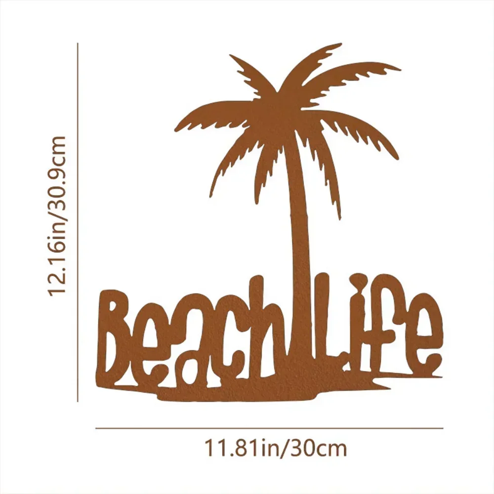 Delightful Beach Life Palm Tree Wall Art – Pleasing for Home. Cheerful Tropical Palm Tree Decor. Charming Beach Theme Cutout