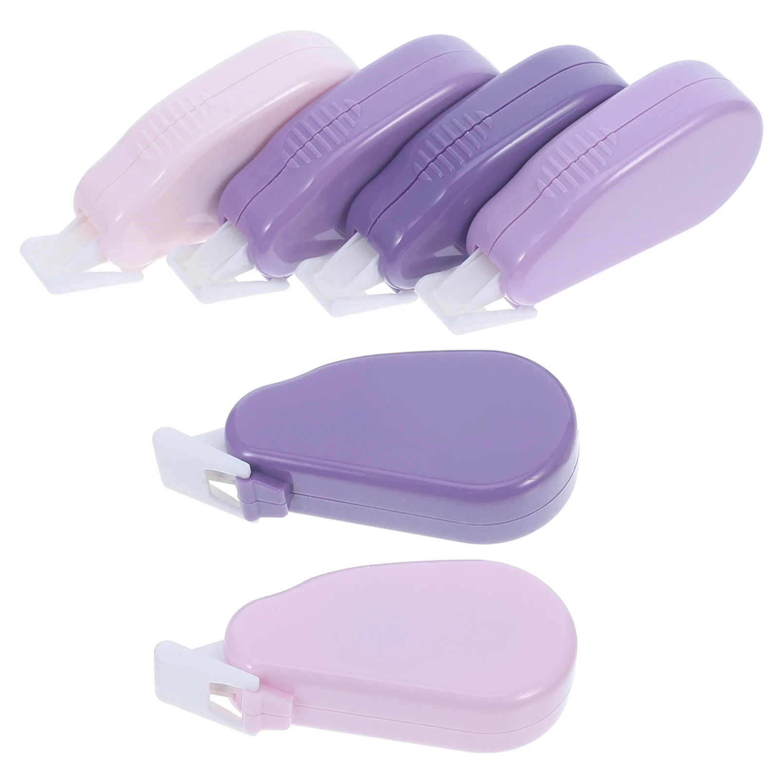 6pcs Tape Purple Student Stationery Small Size Lightweight Portable Classroom Stationery Rewriting Useful Eraser