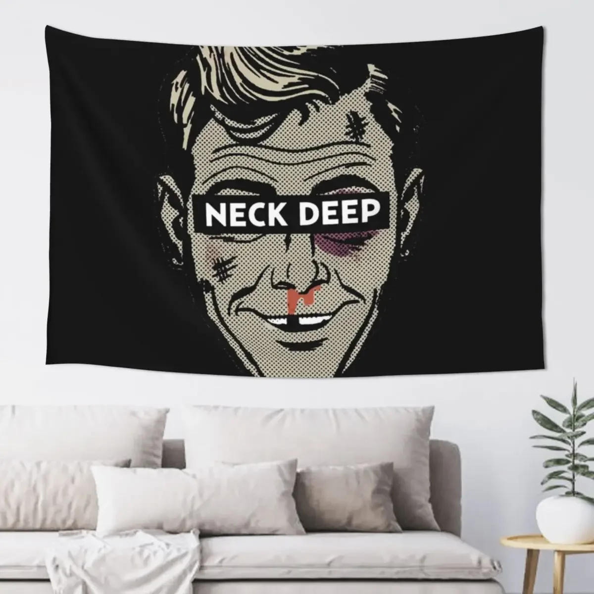 

Neck Deep Tapestry Funny Carpet On The Wall Cute Decor Decorations For Room Tapestry