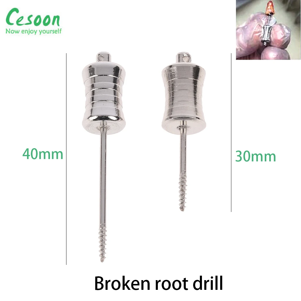 Dental Broken Root Drill Extraction Remove Residual Fragments Dentistry Cleaning Material Tool Front/ Posterior Teeth Short Long