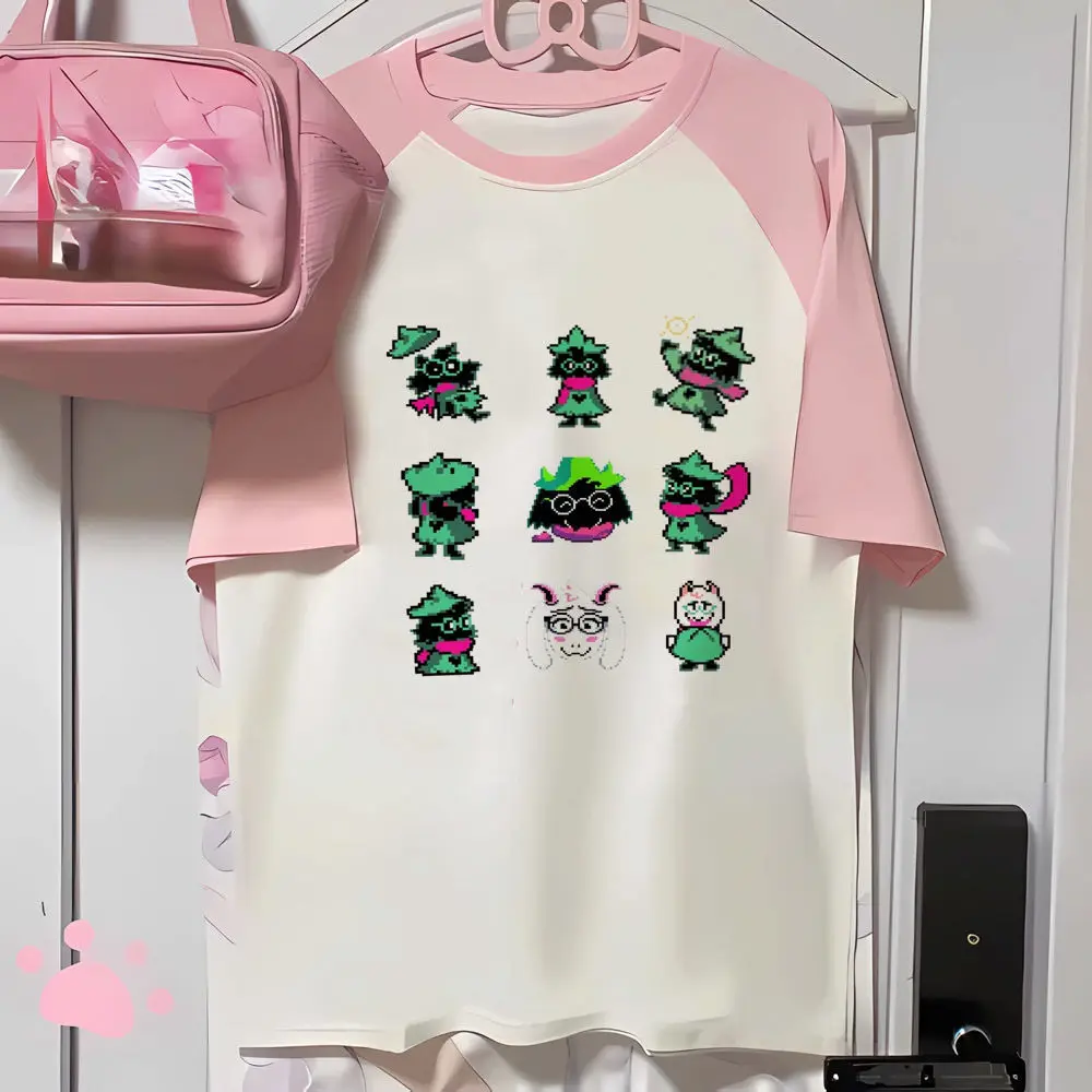 Ralsei tshirt teen Grunge kawaii Punk korean clothes Graphic streetwear tshirt streetwear aesthetic Colorful University harajuku