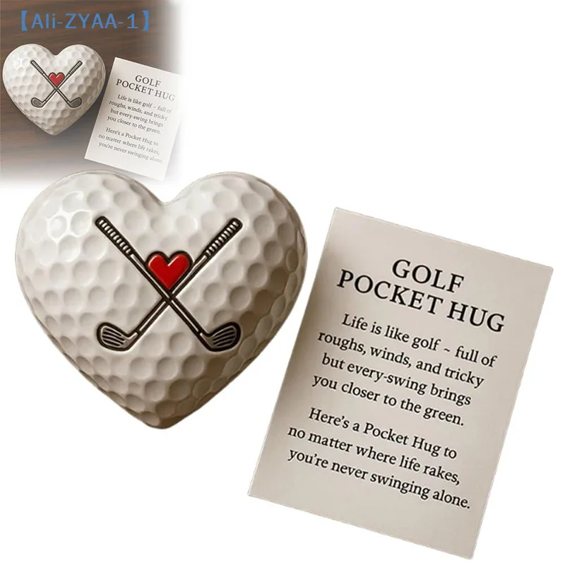 【ZYAA-1】1Pcs Golf Pocket Hug Inspirational Golf Gift With Encouraging Message Card, Small Gift