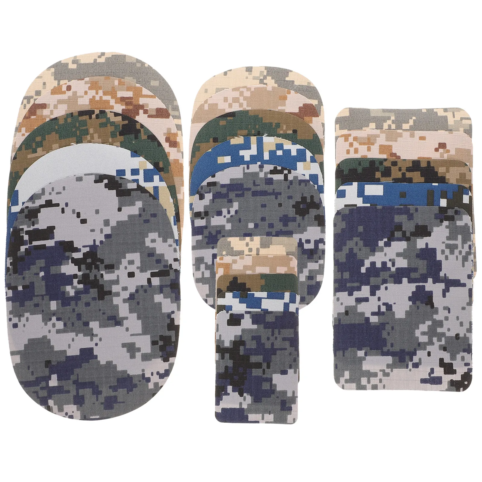 20Pcs Camouflage Printing Patches Iron on Clothes Repair Jackets Jeans Sewing Multi-Use Patches Clothes Decors