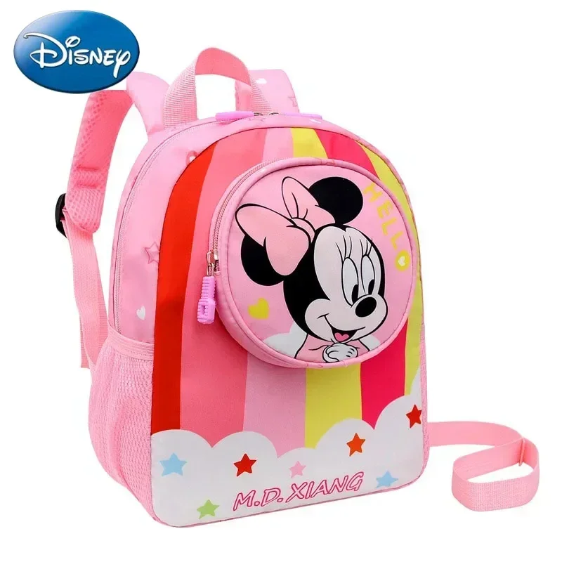 Disney Mickey Children\'s Anti-lost Small Schoolbag Kindergarten Traction Rope Small Backpack Cartoon Children\'s Backpack