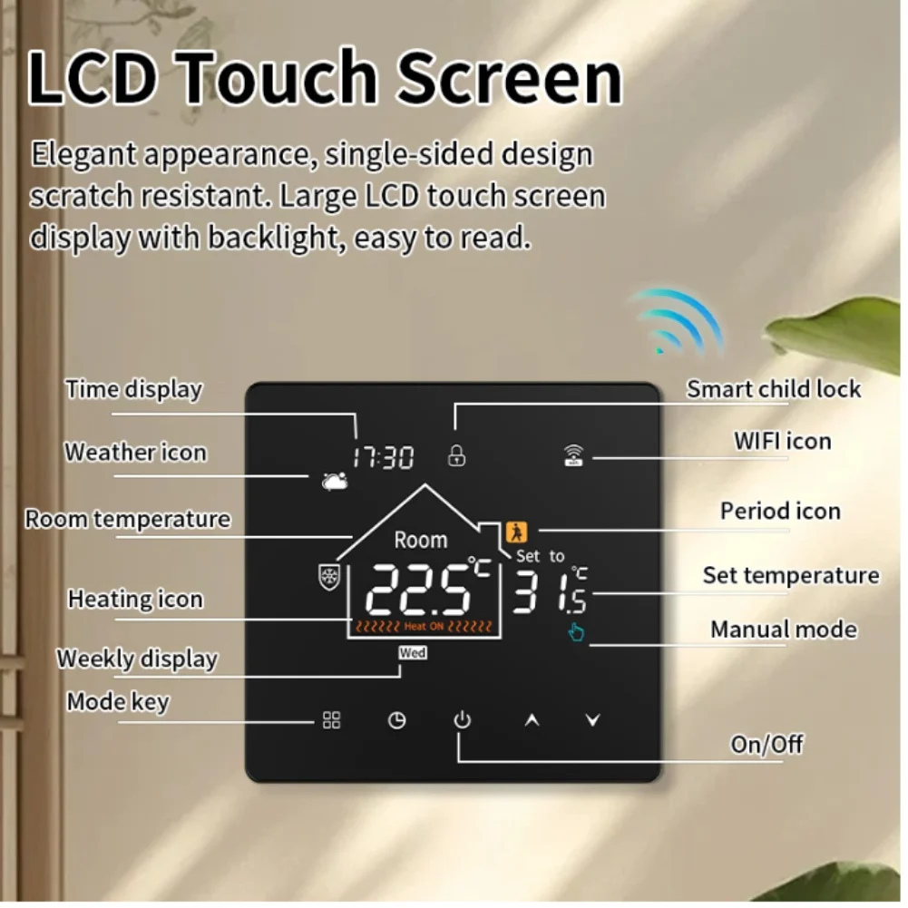 

Программируемые термостаты для Tuya для Smart Life, Wi-Fi, термостат для отопления, контроллер оборудования для домашнего отопления