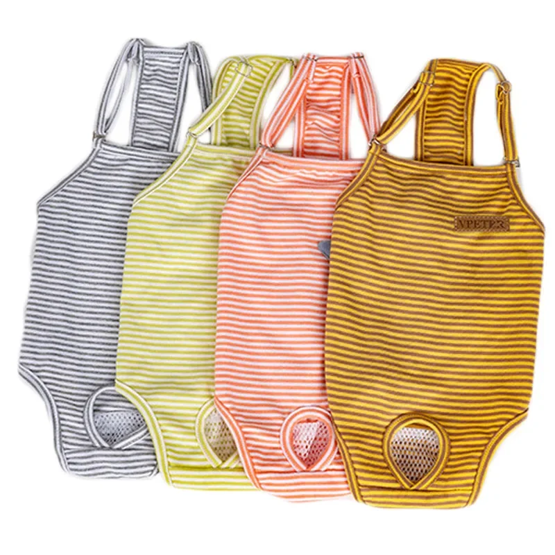 Female Dog Diapers Physiological Pant Stripped Cat Dog Jumpsuit Women's Panties Shorts Underwear Pet Physiological for Puppy XL