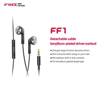 FiiO FF1 3,5mm música HIFI auricular de graves con cable 14,2mm micrófono dinámico HD auricular para videojuegos reuniones