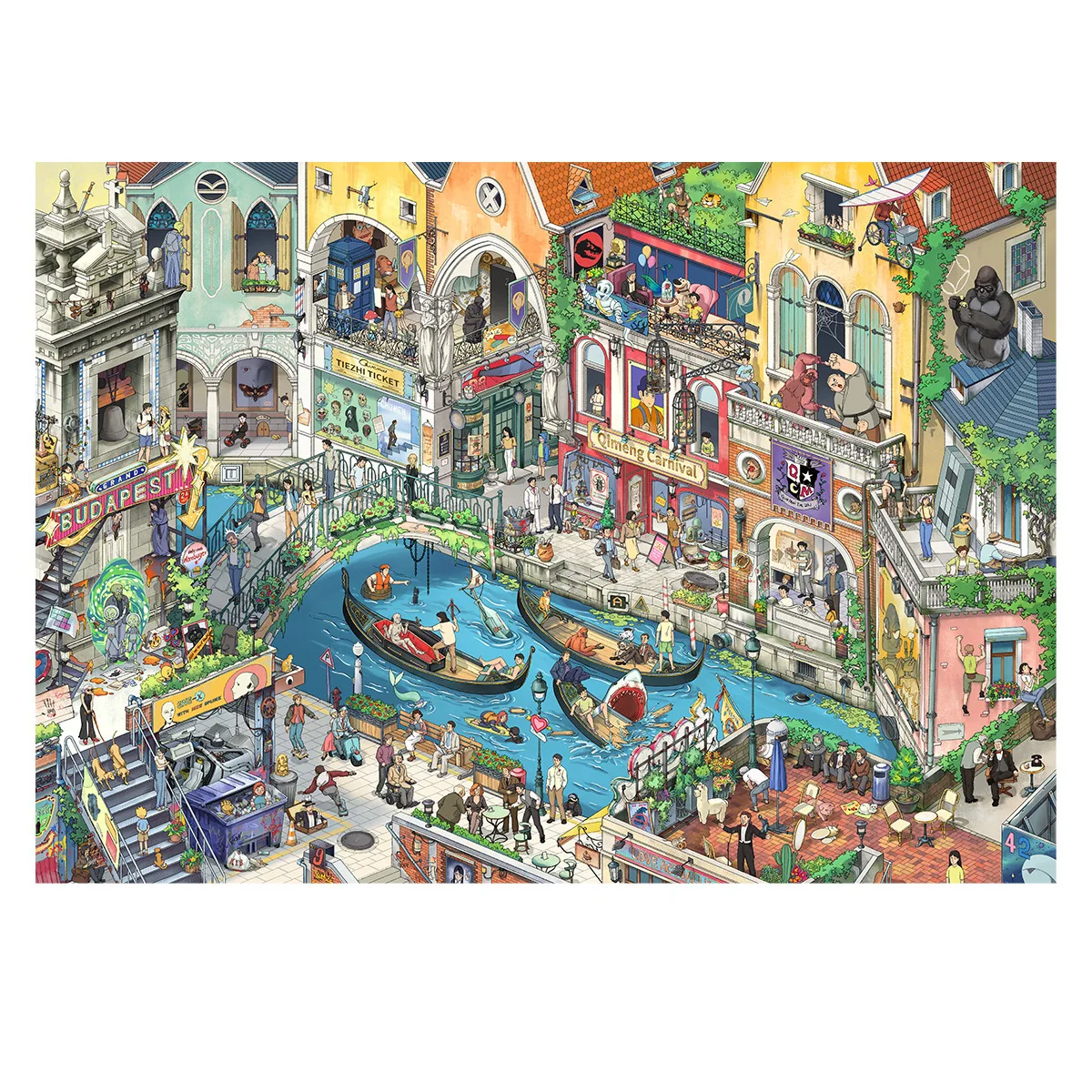 TIANZI Fun Scene Extra Large 3D Landscape Stickers Modern Street View Theme Ryegrass Big Series Creative Miniature Decals