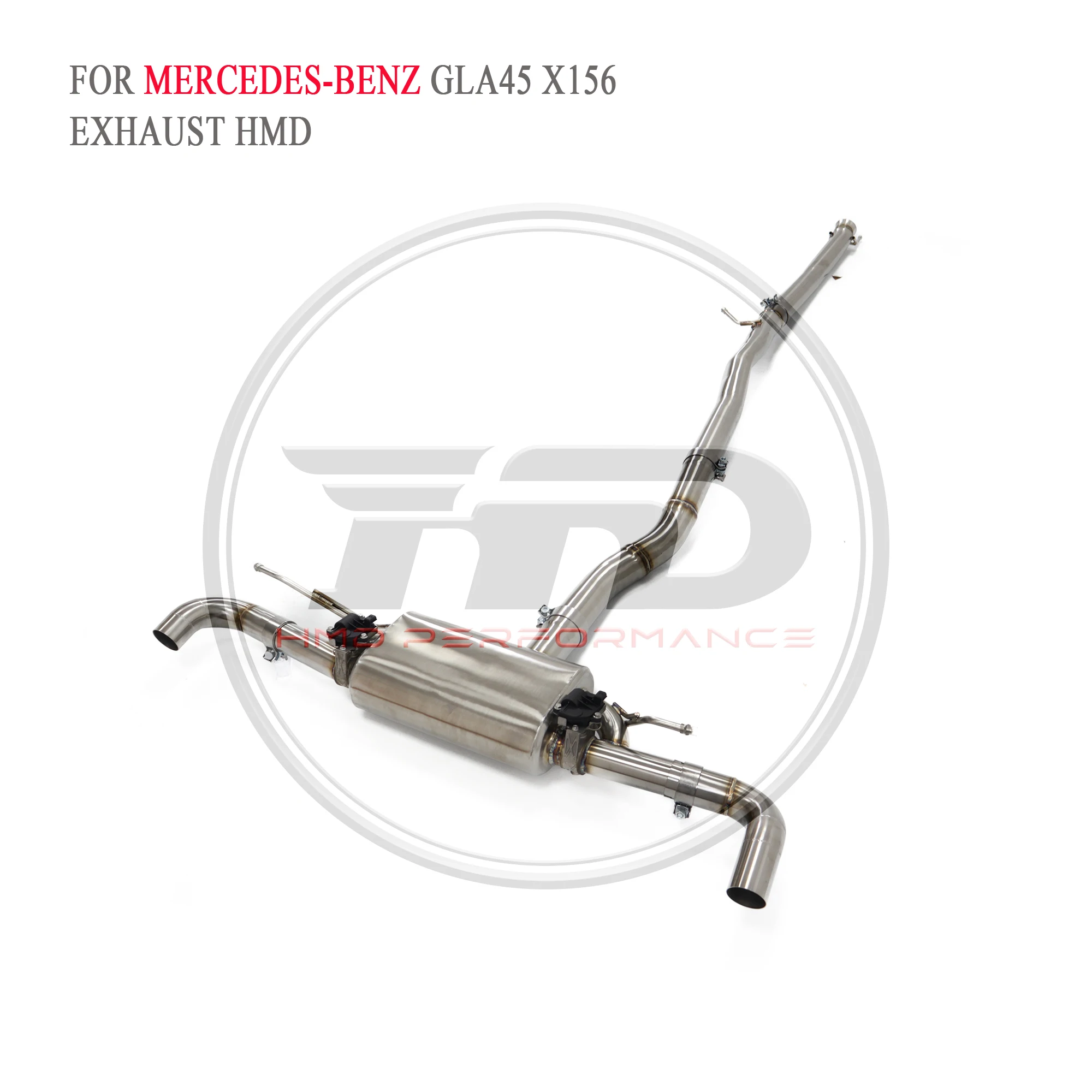 For mercedes benz c63 w205 catback stainless steel valve exhaust system performance upgrade HMD auto parts