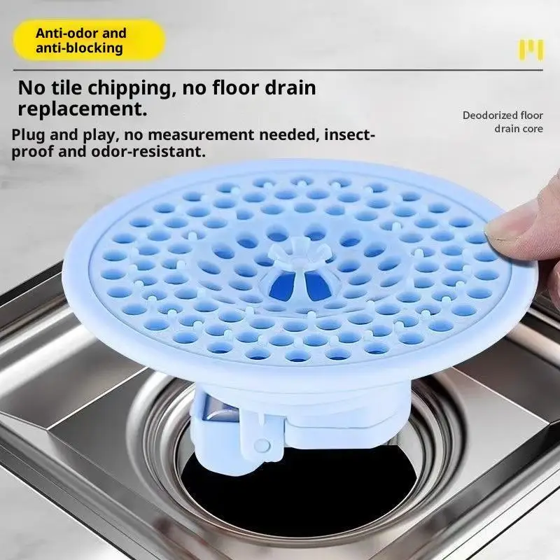 

2Pcs Universal Bathroom Floor Drain Cover Bathroom Drain Hair Catcher Sewer Anti-odor Anti-insect Floor Drain Accessories