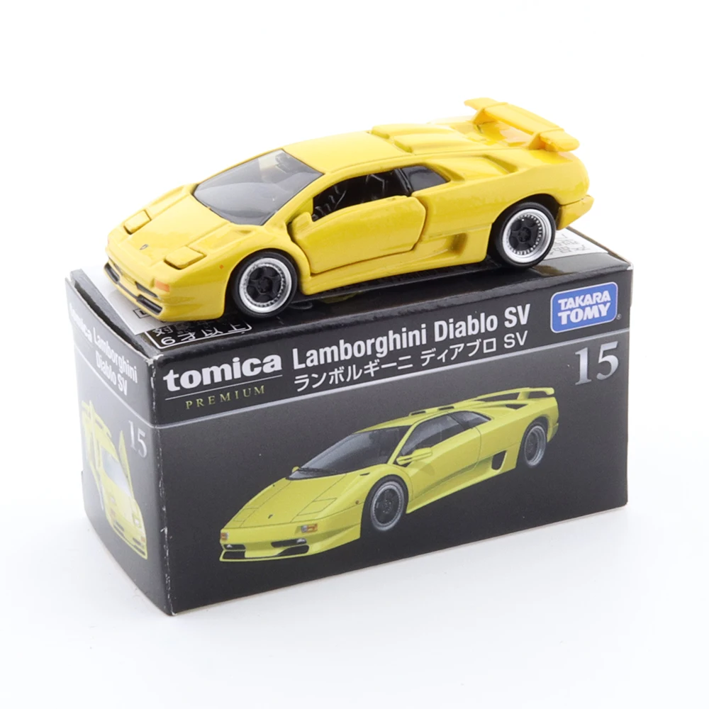 

Tomica Premium No.15 Lamborghini Диабло SV желтая Takara Tomy металлическая модель автомобиля, игрушки для детей, коллекционные машины