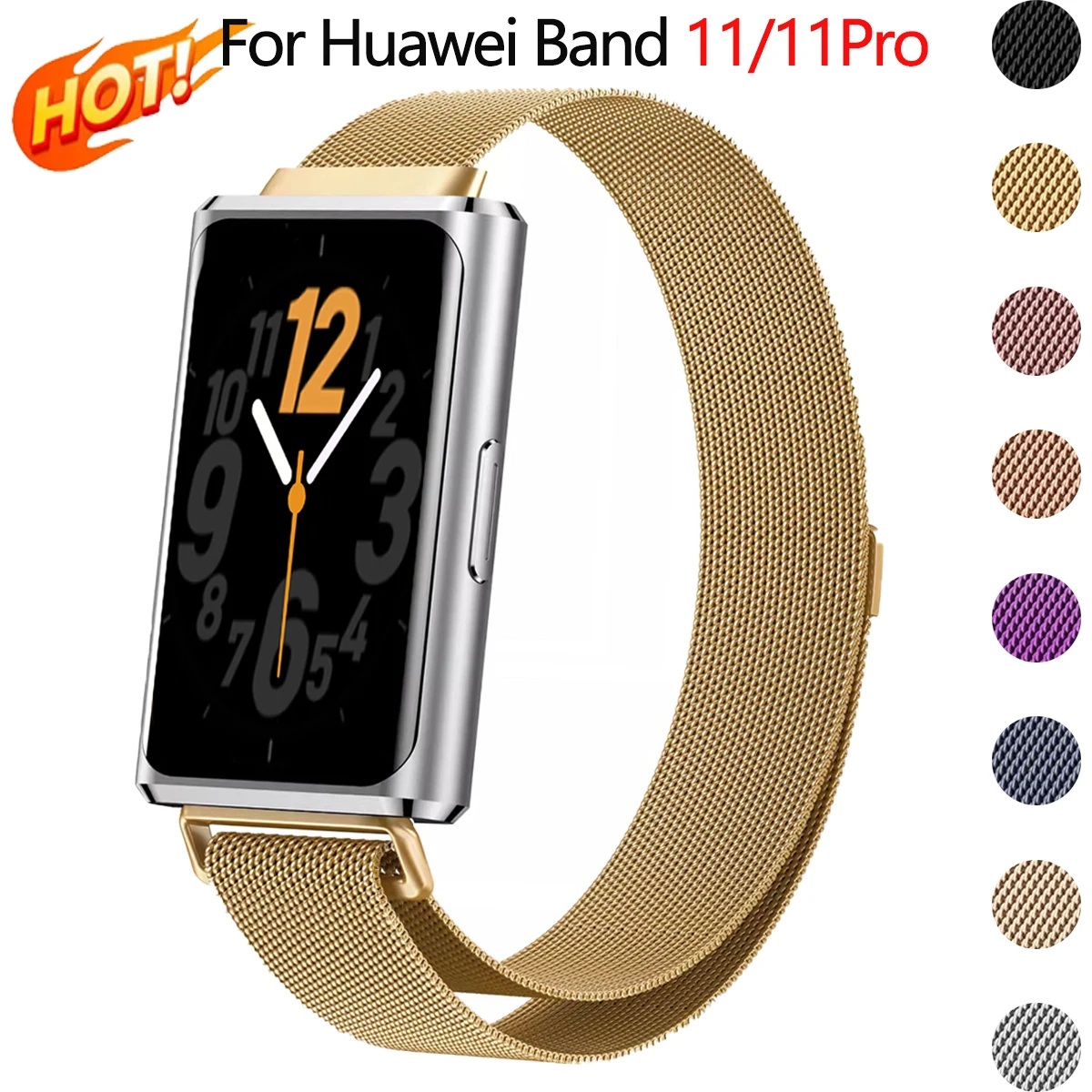 Magnetische Milanese-Schlaufe für Huawei Band 11 NFC Smartwatch Metall-Armband für Huawei 11 Pro Correa Armband für Huawei 11 Zubehör