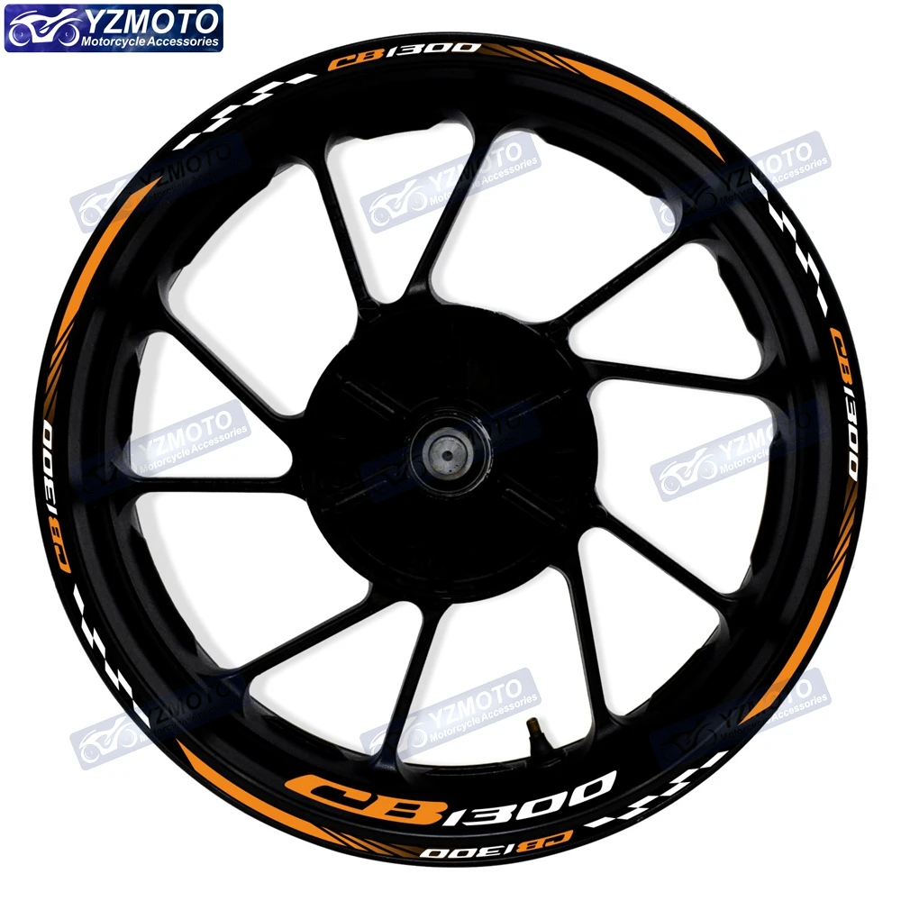 For Honda CB1300 Motorcycle Racing 17 Inch Front And Rear Wheel Sticker Hub Decal Decorative Reflective Waterproof Rim Stickers