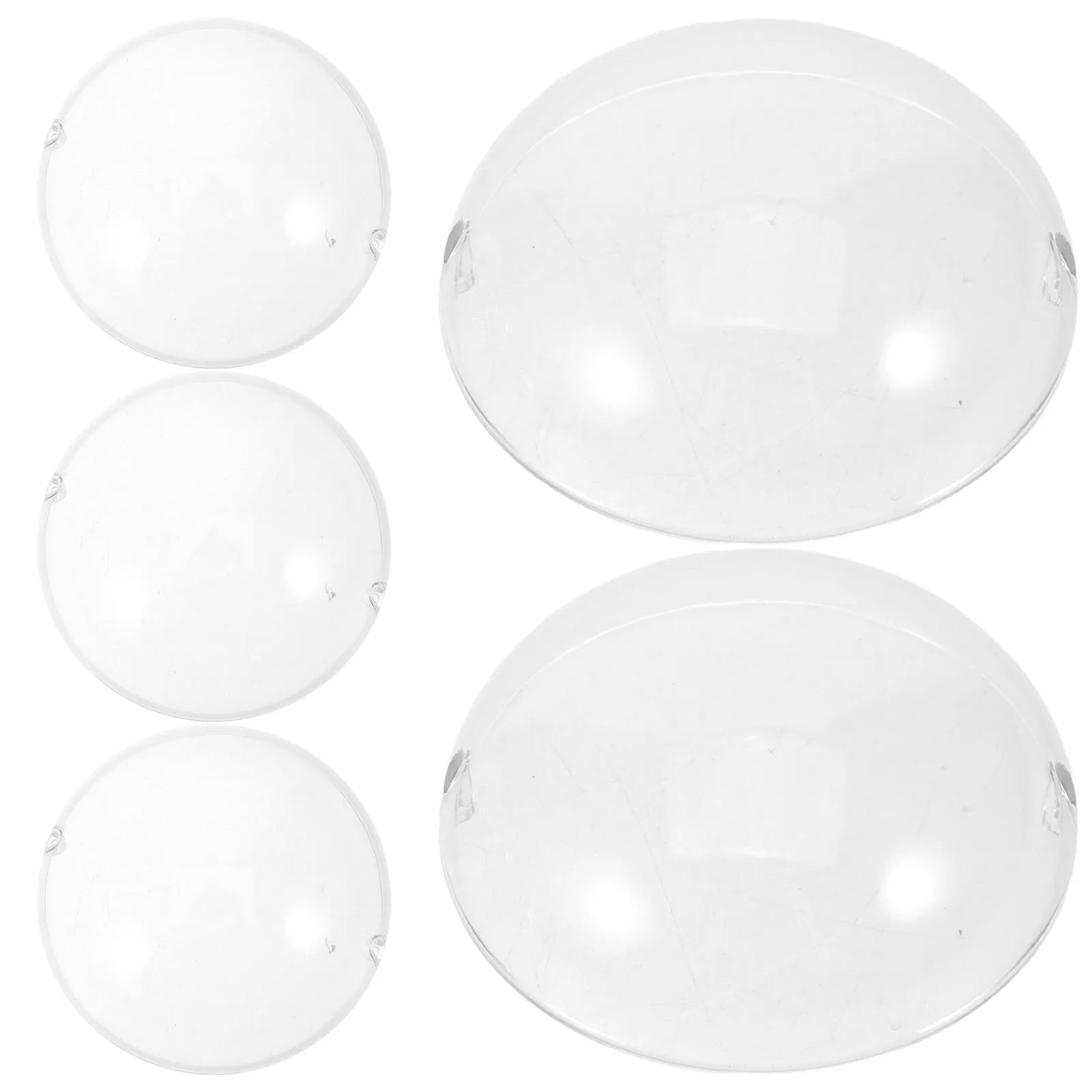

5Pcs Clear Acrylic Face Mask for Mini Figures 7Cm Diameter Anti-Scratch Transparent Protective Cover Display Case DIY Craft