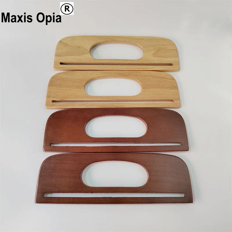 

29cm X 9.5cm Solid Wood Big Squared Handles For Ladies Summer Beach Bags,Classical Wooden Handles Purse Frame Diy Accessories