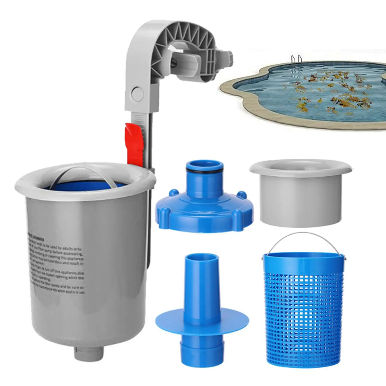 Aboves Ground Pool Skimmer kit Wall Mount Pool Maintenance Skimmer Cleaner Debris Remover Automatic Cleaning Supplies
