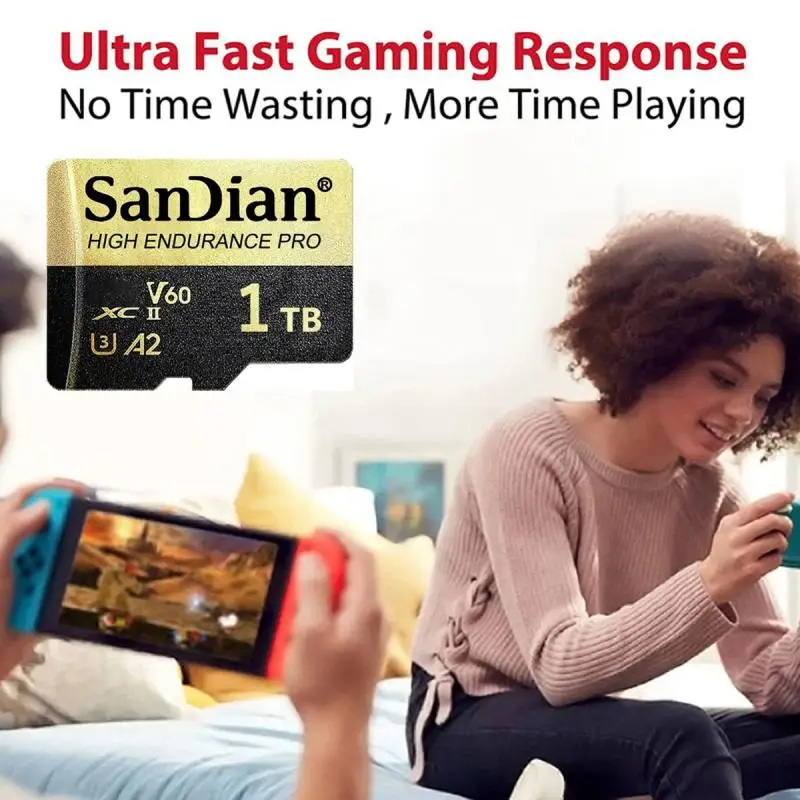 SanDian SD Card 128GB 256GB 512G Micro TF Card 1TB Memory Card High Speed TF Flash Card For Mobile Phone/Laptop/Desktop Original