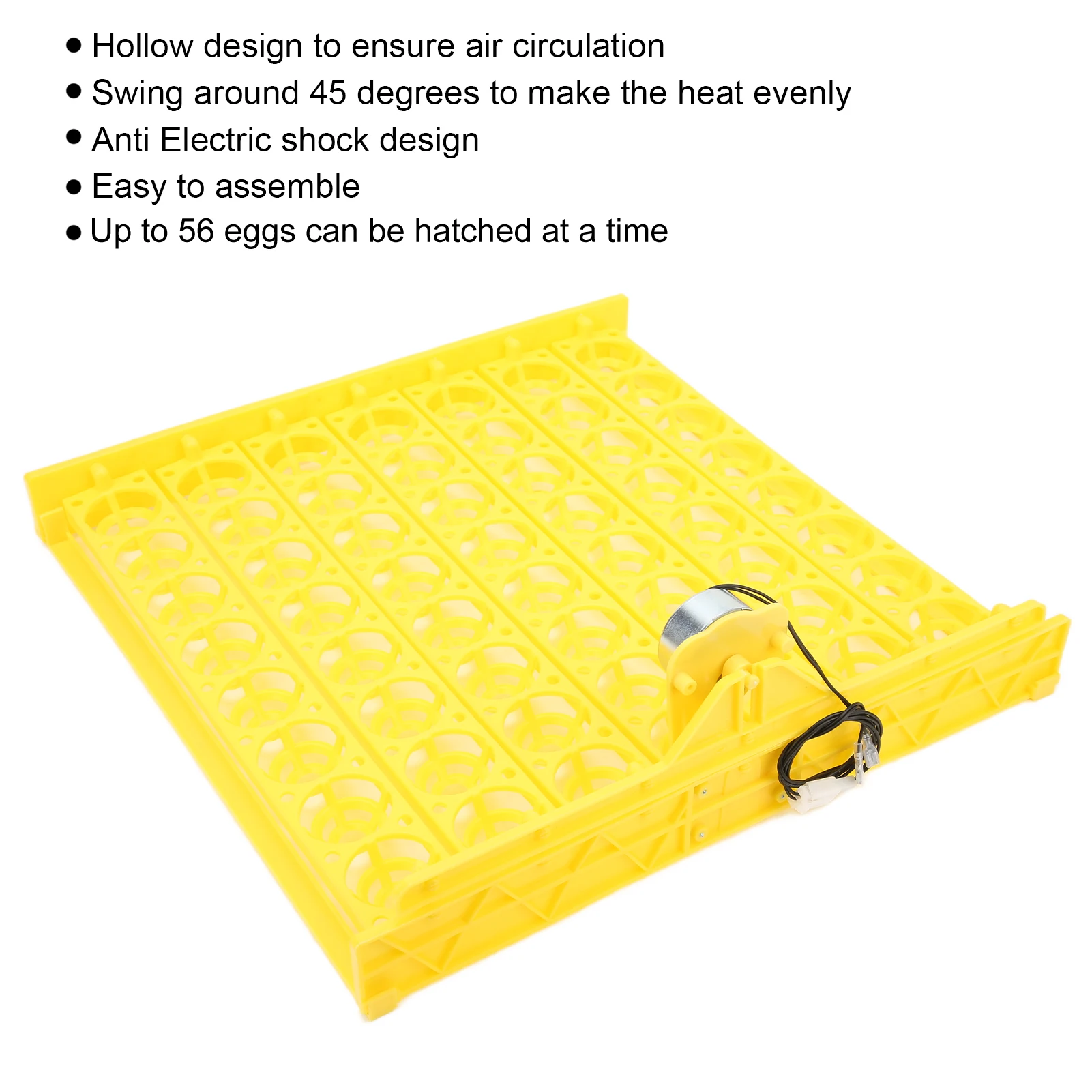 

Poultry Care Supplies Automatic Egg Turner 56 Eggs ABS Automatic Egg Turner for Automatic Egg Incubator Automatic Egg Turner