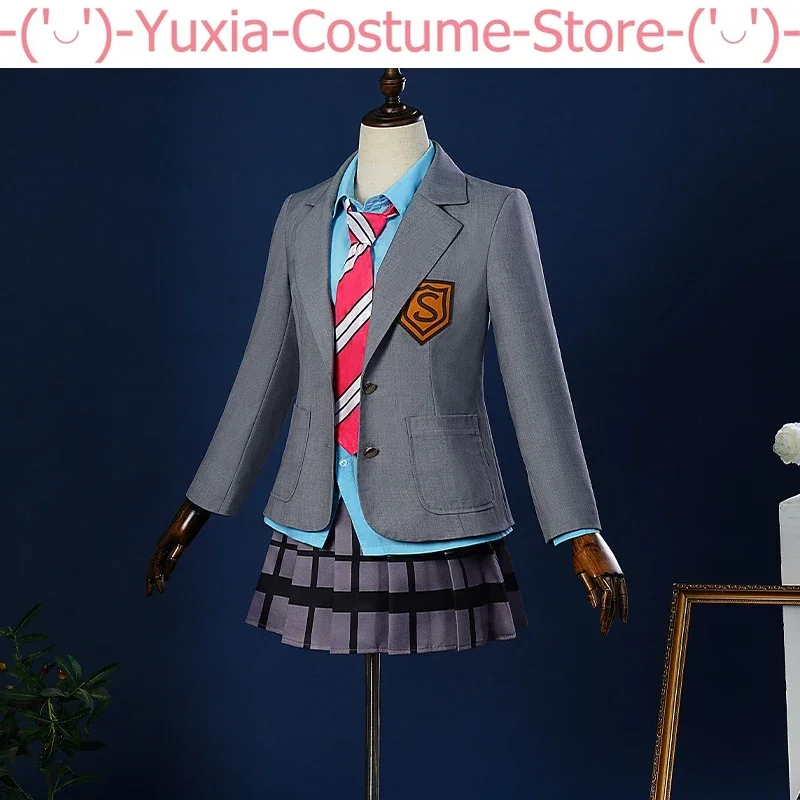 Anime!Your Lie In April Miyazono Kaori School Uniform Cosplay Costume Halloween Party Outfit Women Casual Clothing XS-XXL