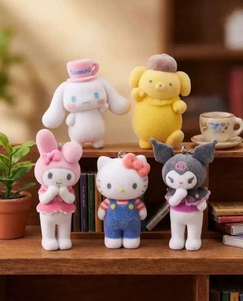 

New Product In Stock Kt Cat Liveshow Long Leg Keychain Blind Box Kuromi Cinnamoroll Bag Hanging Decoration Surprise Gift For Boy