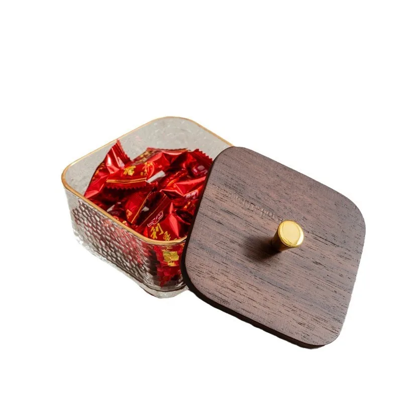 

living room, household light luxury, high-end dried fruit plate, snacks, snacks, sugar storage box, new Chinese style