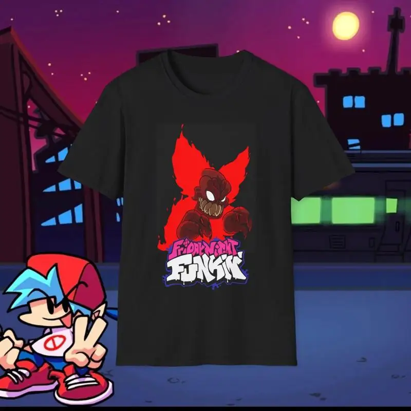 Tricky The Clown Red Devil Costume Fiery FNF Friday Night Funkin T-Shirt