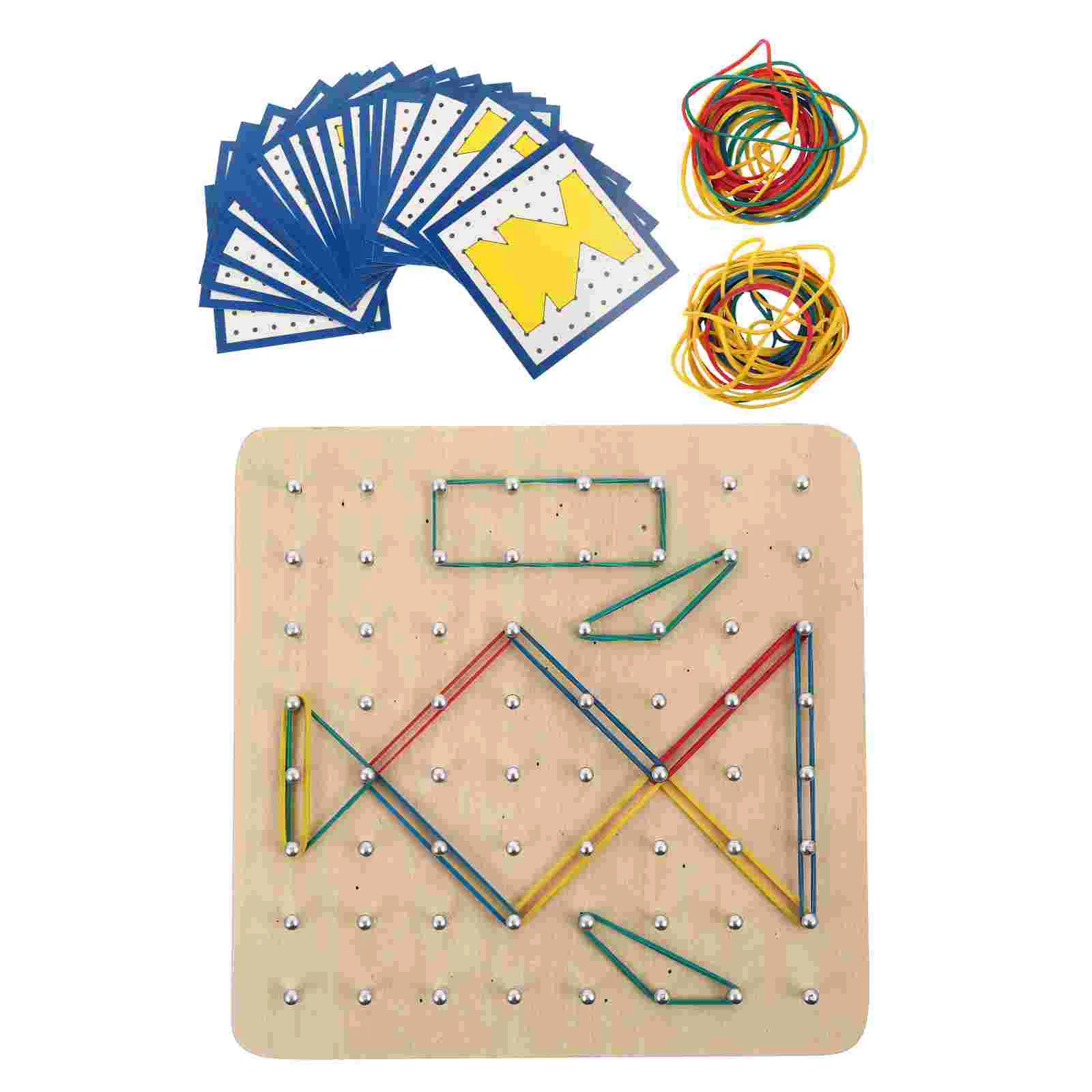 

Peg Board Math Wooden Pegboard Primary Mathematics Nail Plate Geoboard Educational Toys Child