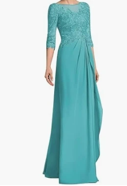 Customized Elegant O Neck Solid Long Simple Evening Dress Temperament Floral Embroidery Appliques Prom Vestidos Front Wavy Edge