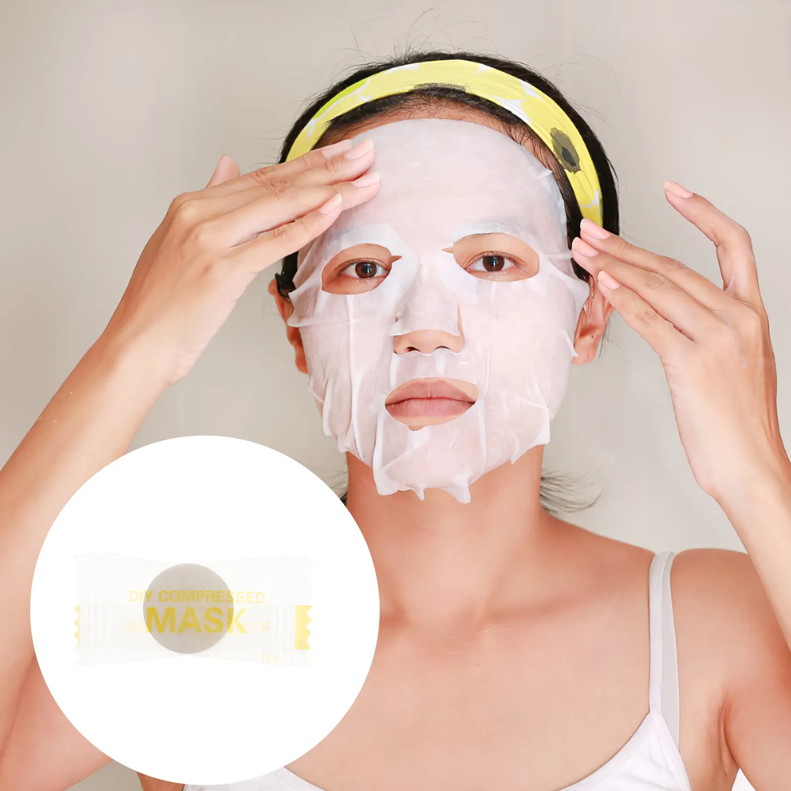 50Pcs Compressed Facial Mask Ultrathin Silk Natural Skin Care DIY Moisturizing Wrinkle Reduction Disposable Face Mask Women