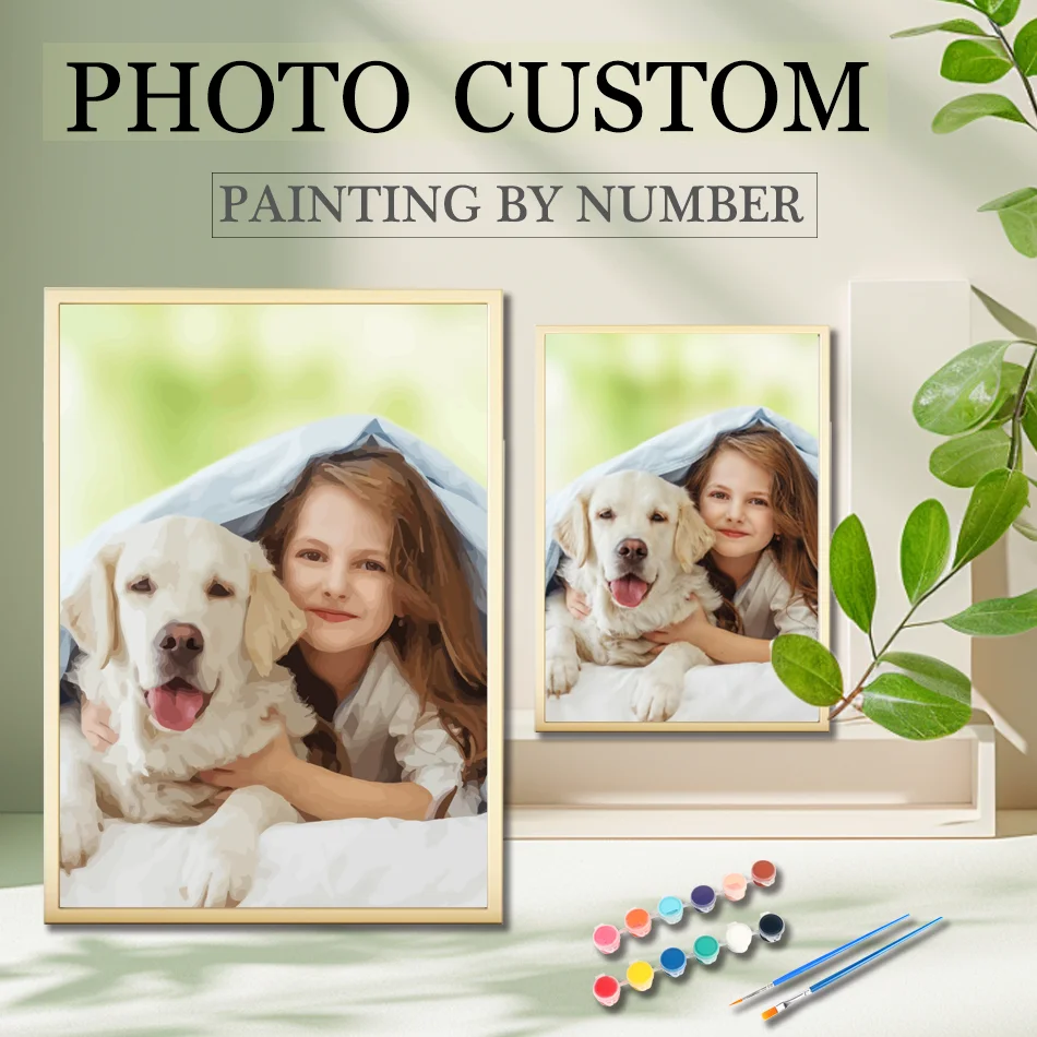 Personality Photo Customized DIY Oil Paint Paintings By Numbers Acrylic Picture Drawing by Numbers Canvas Coloring by Numbers