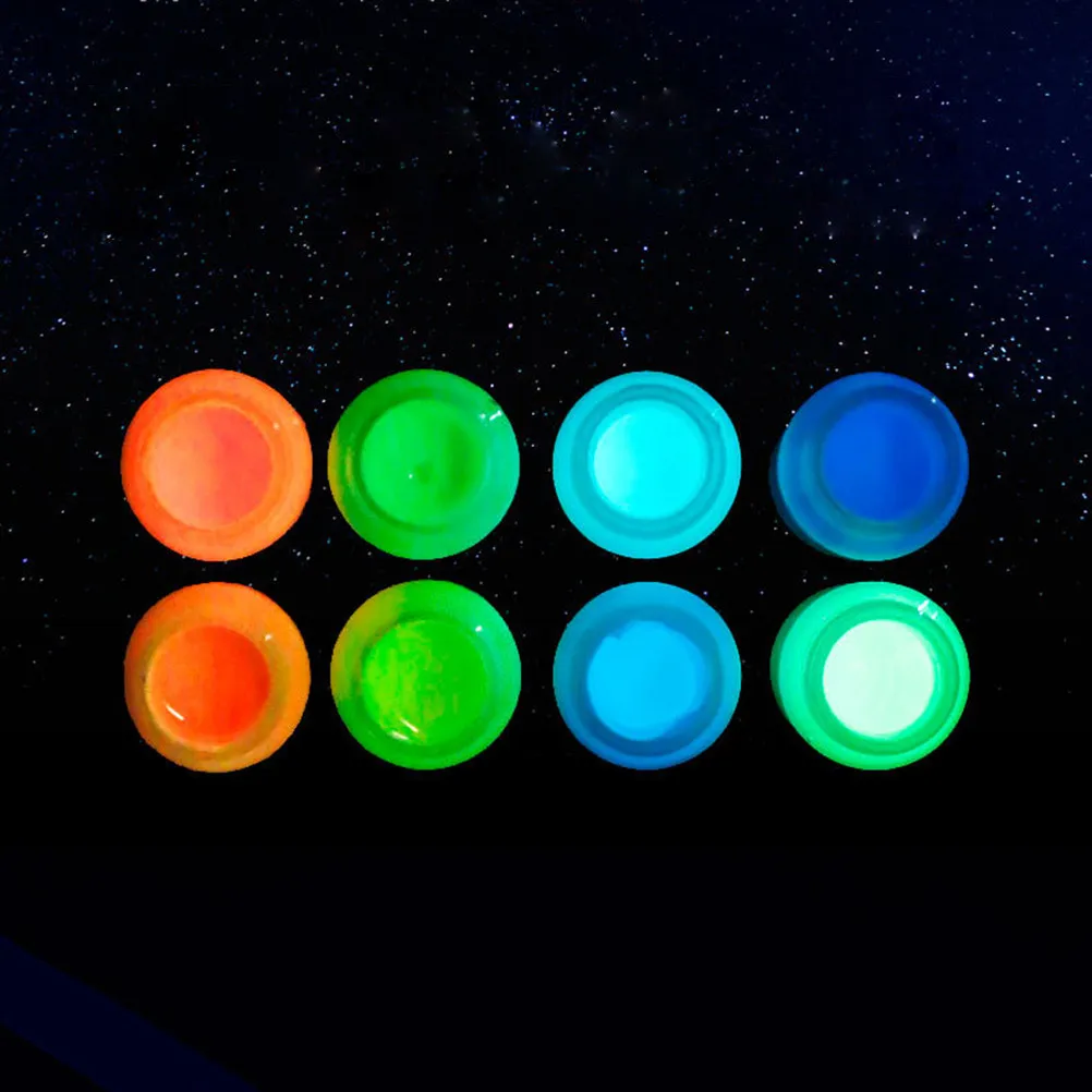 Glow in the Dark Luminous Paint Set, 5pcs 15g Neon Fluorescent Pigment for Nail Art, Epoxy Resin, Acrylic Painting