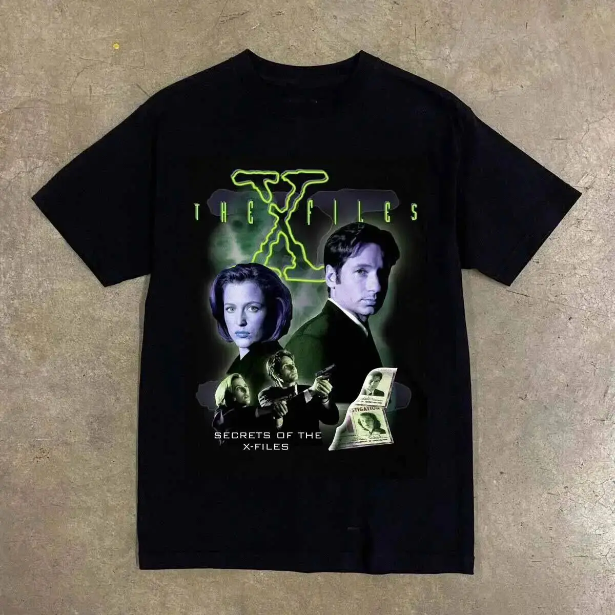 The X Files Movie Secret of X-Files Print T-Shirts, modisch, übergroß, lässig, lockerer Druck, kurze Ärmel, Vintage-Y2k-T-Shirt, Unisex