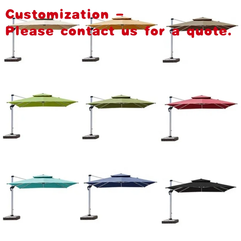 custom.Heavy Duty Square Garden Wind-Proof Outdoor Patio Cantilever Modern Design Beach Hotels Parks Courtyards Gym