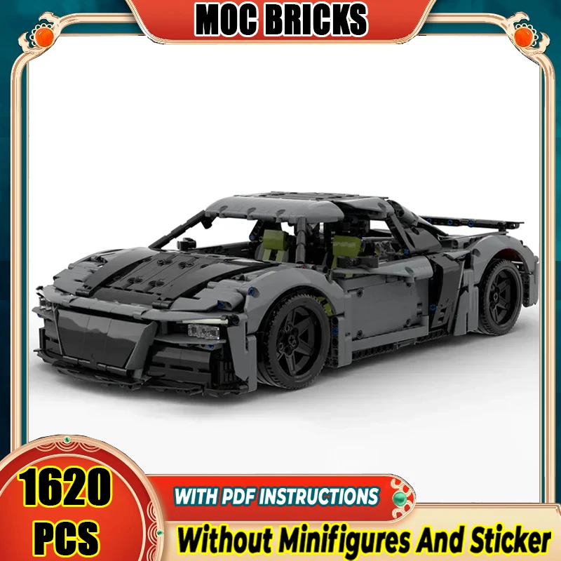 

Champion Speed Cars Moc Building Bricks R8 Quattro Model Building Technology Modular City Car Block Construstion DIY Toy Gift