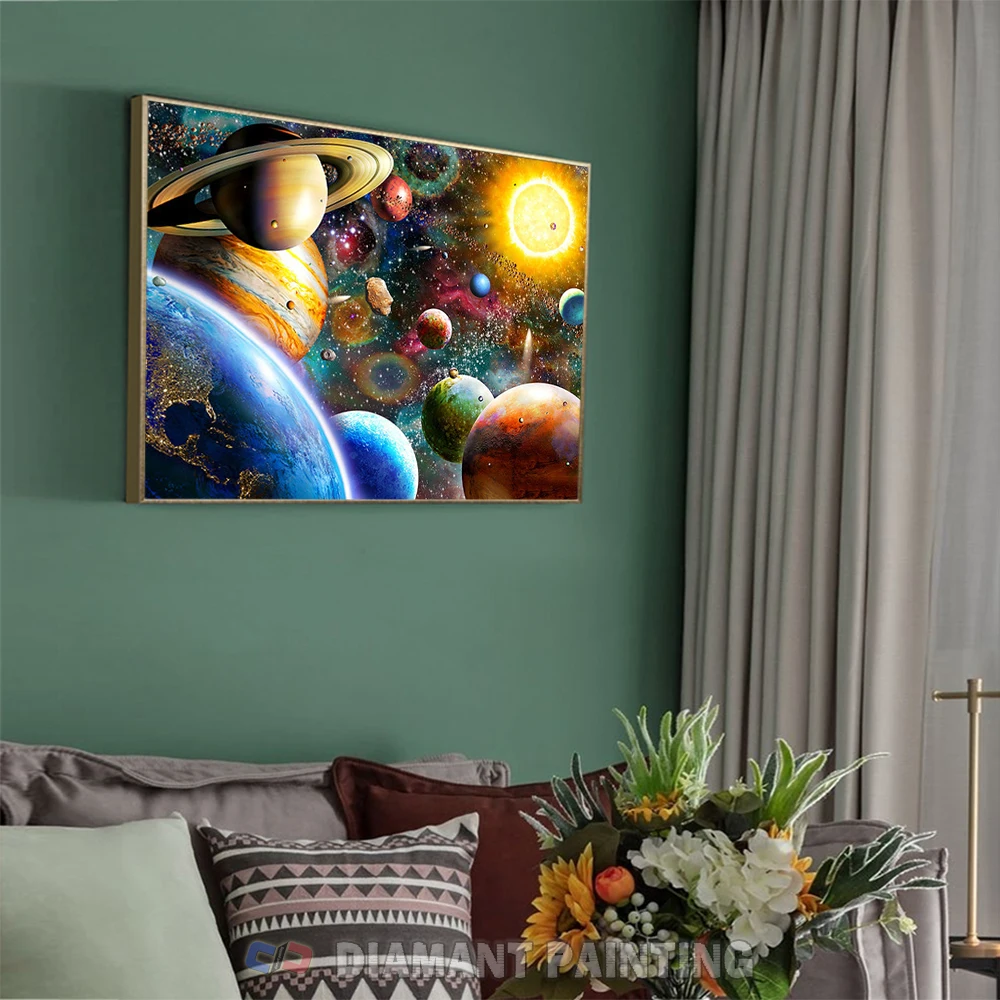 5D New Star Diamond Painting Full Square Universe Scenery Diamond ricamo Planet Cross Stitch Kit regalo per bambini decorazioni per la casa