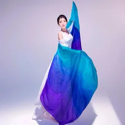 New Belly Dance Women's True Silk Veil Lightweight Belly Dance Hand Throwing Scarf Shawl Veil Girl